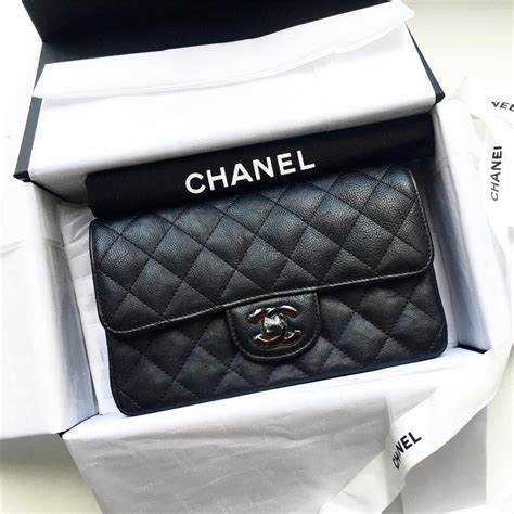 mini black chanel bag.